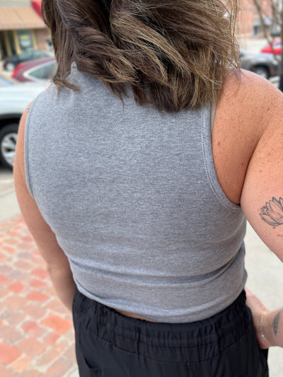 Grey Stace Cropped Tank