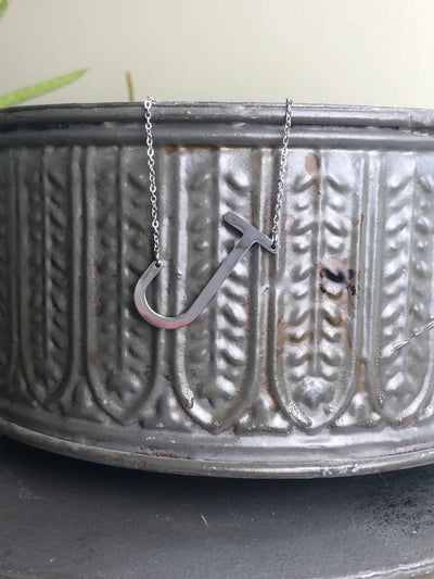 Silver Initial Necklace