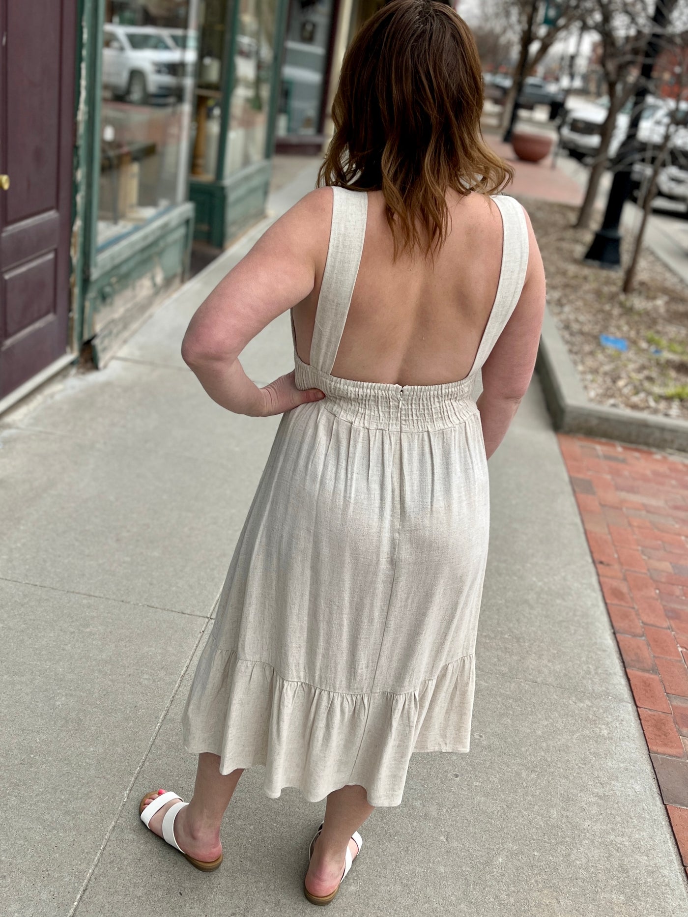 Linen Midi Dress