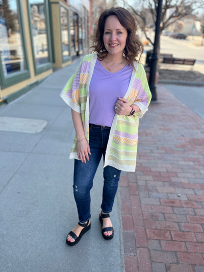 Bright Stripe Cardigan