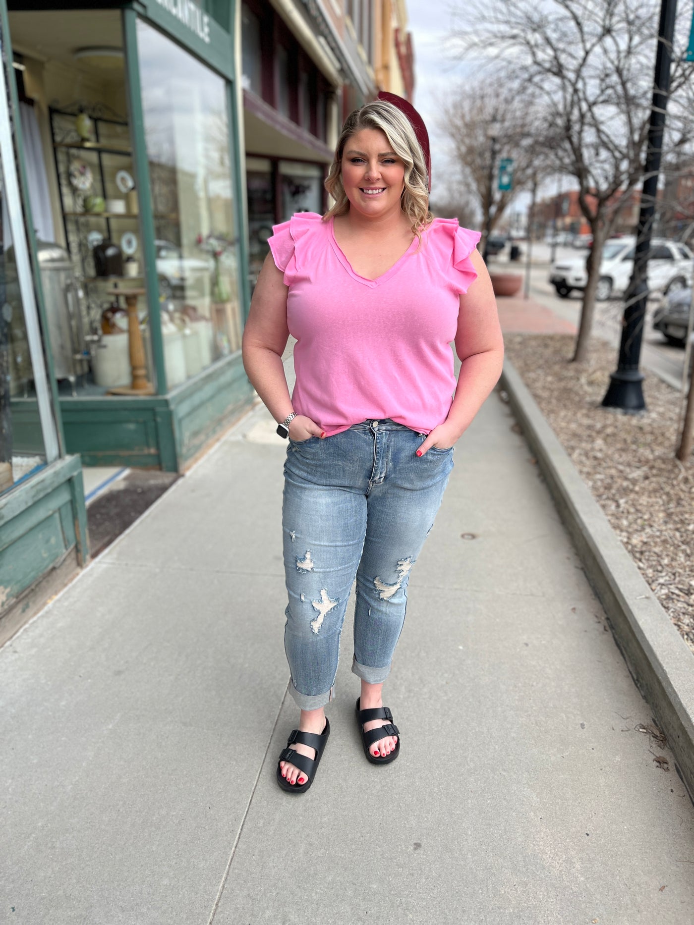 Leah Flutter Sleeve Tee