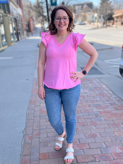 Leah Flutter Sleeve Tee