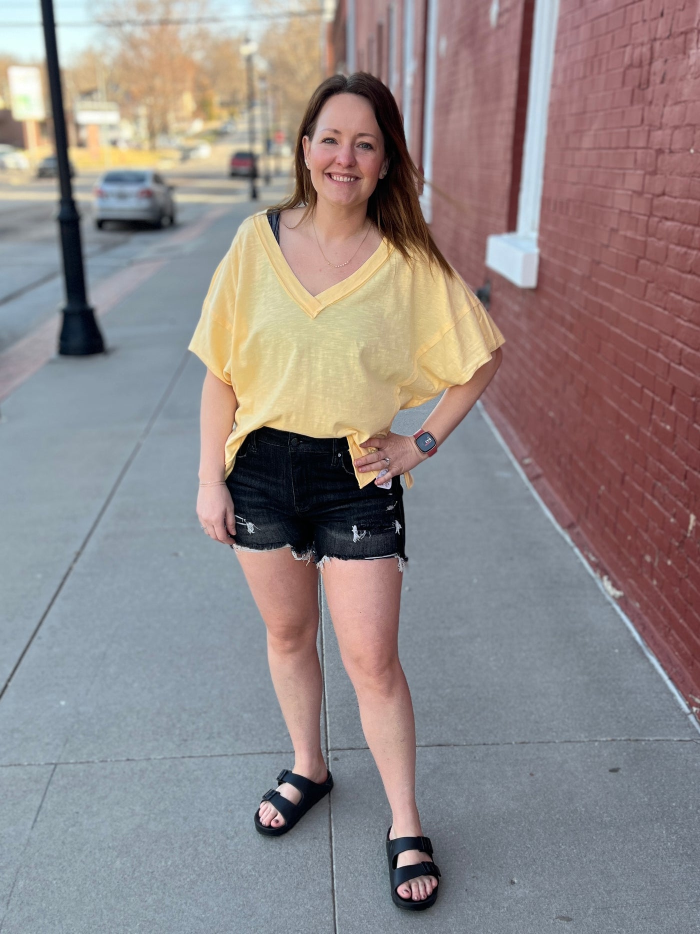 Boxy V-Neck Tee