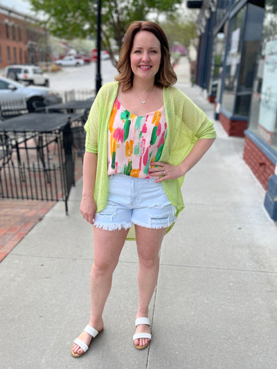 Lime Cardigan