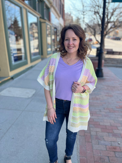 Bright Stripe Cardigan