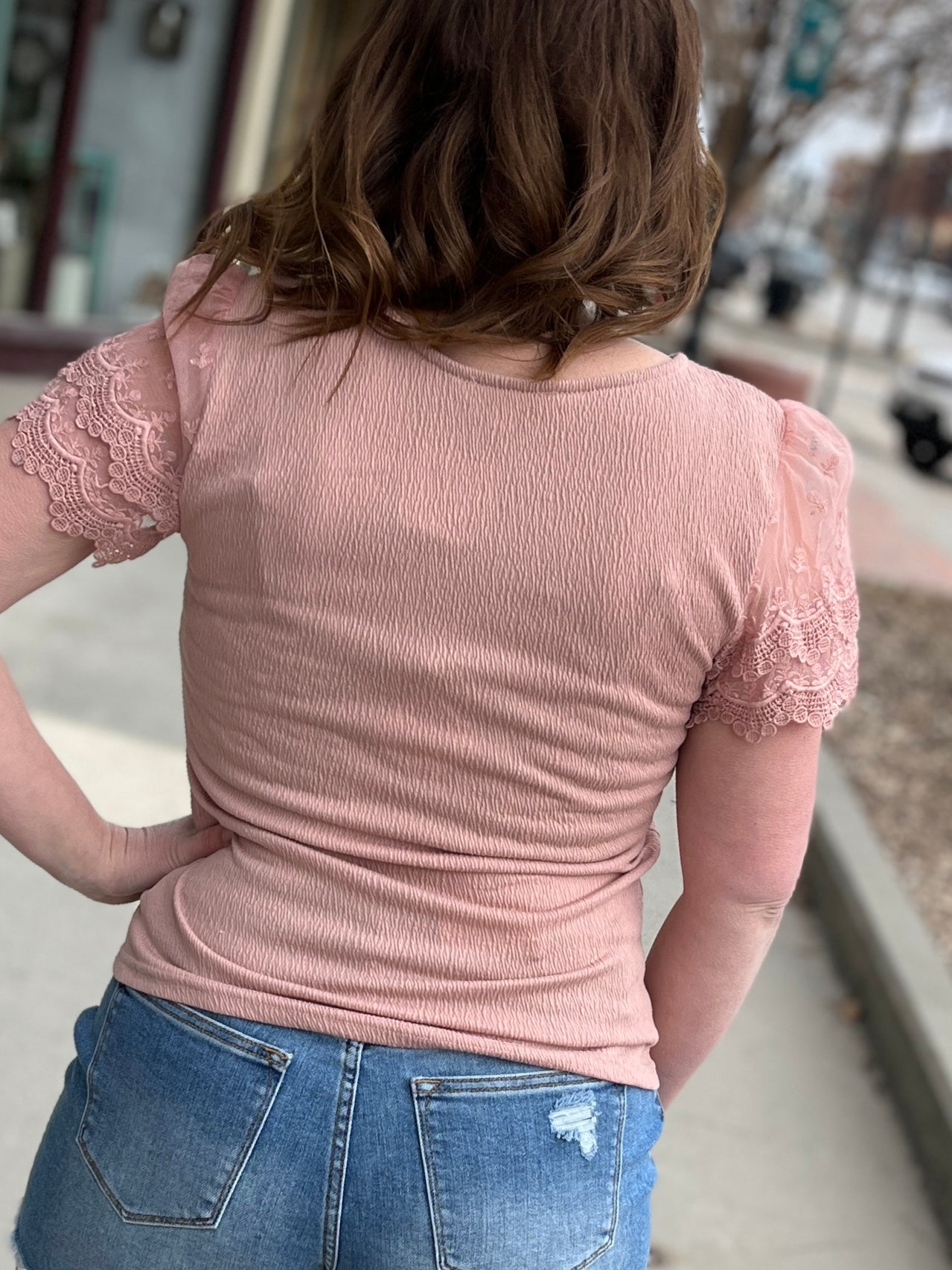 Lace Sleeve Tee