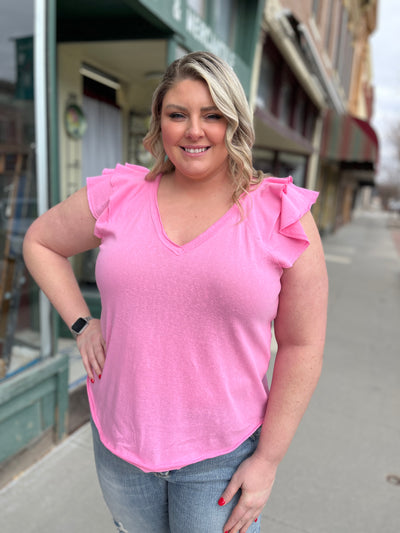 Leah Flutter Sleeve Tee