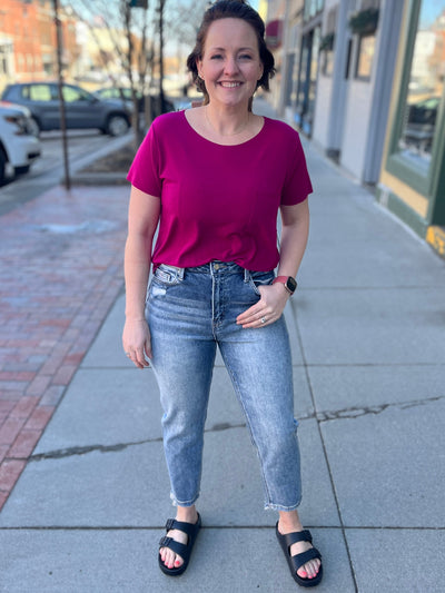 Mica Stretch Mom Jeans