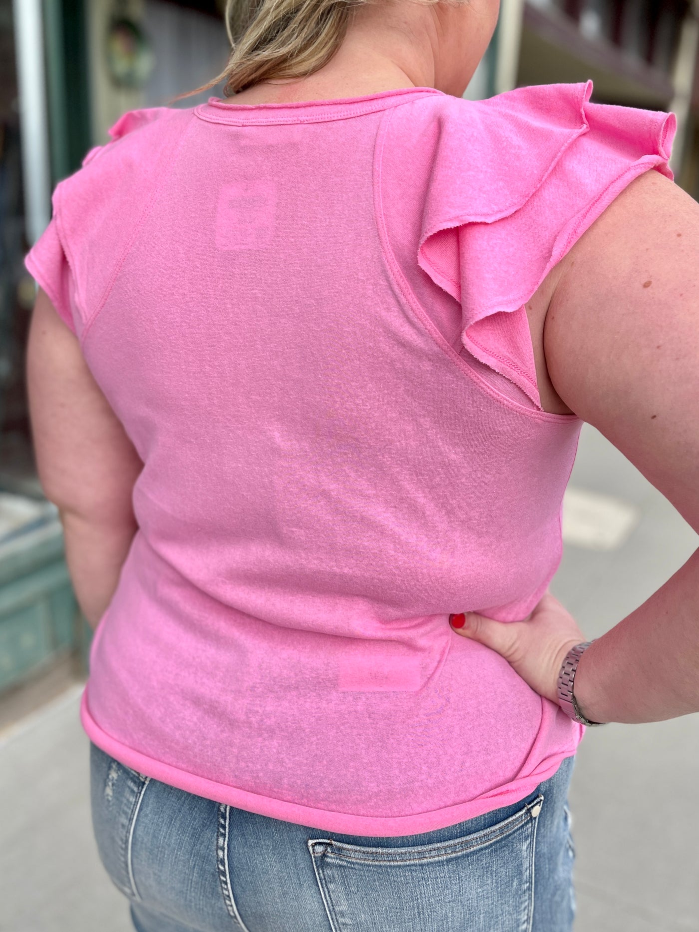 Leah Flutter Sleeve Tee