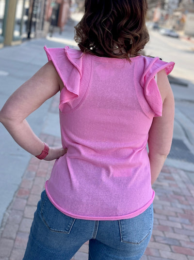 Leah Flutter Sleeve Tee