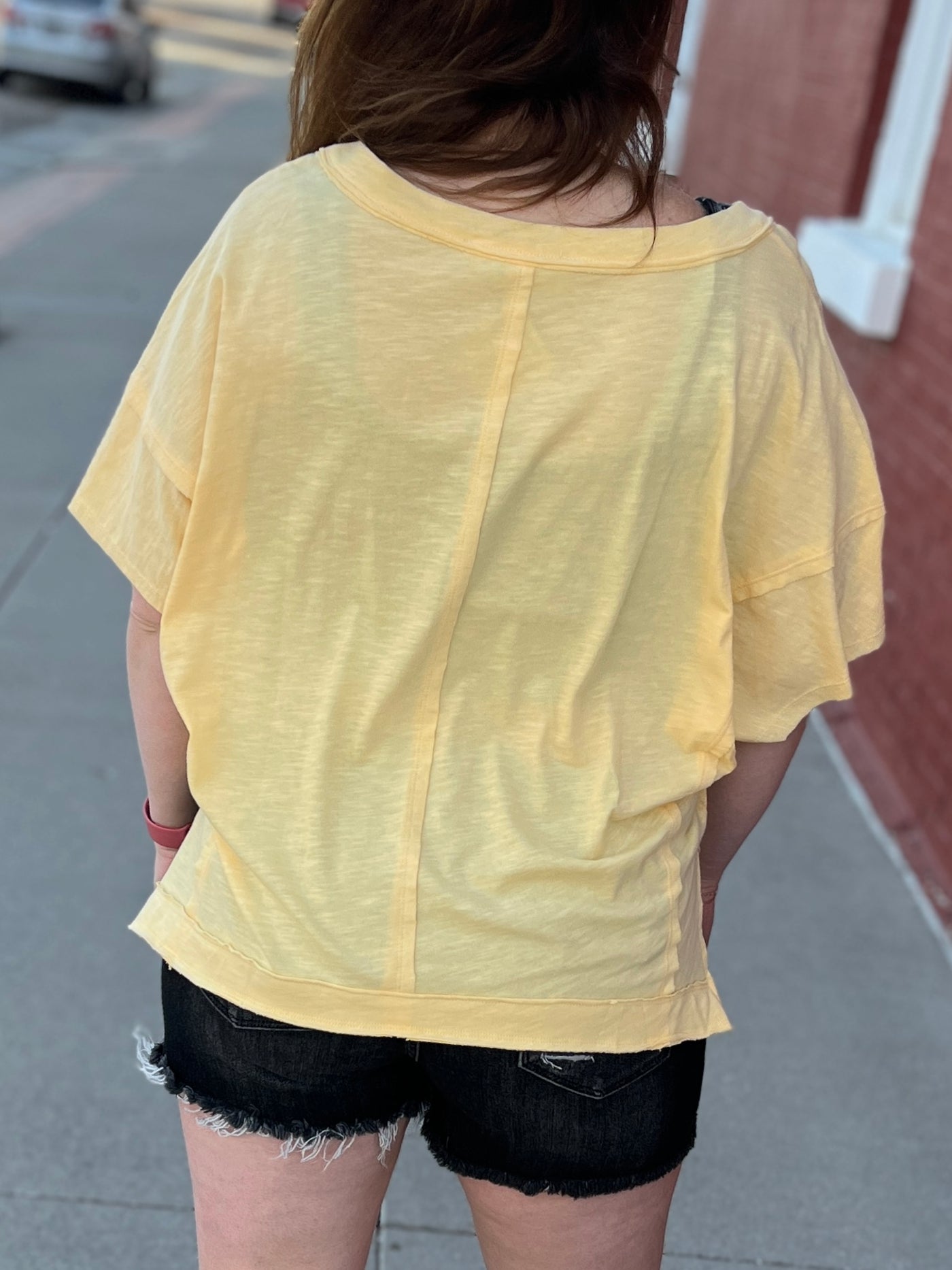 Boxy V-Neck Tee